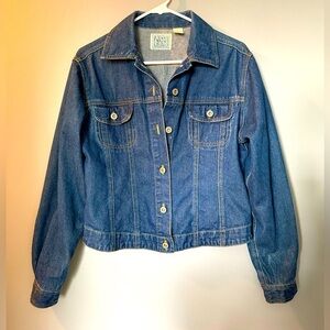 Canyon River Blues Denim Jean Trucker Jacket Womens Sz L VGUC